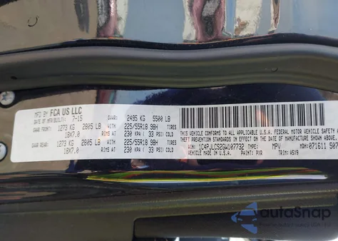 2016 Jeep Cherokee Altitude z USA, uszkodzony, nr VIN 1C4PJLCS2GW107732